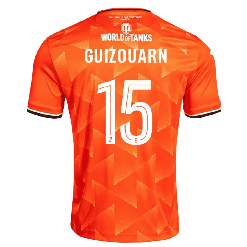 Danxen Enfant Maillot Dorian Guizouarn #15 Orange Blanc Noir Tenues Domicile 2026/27 T-Shirt