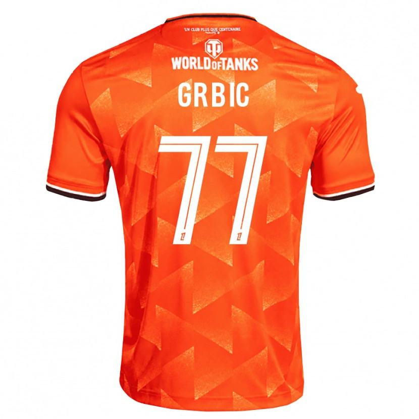 Danxen Enfant Maillot Adrian Grbic #77 Orange Blanc Noir Tenues Domicile 2026/27 T-Shirt