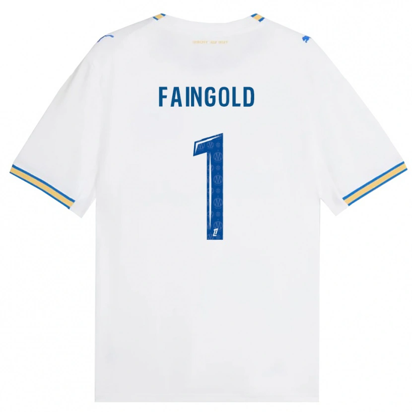 Danxen Enfant Maillot Abbie Faingold #1 Bleu Dodger Blanc Tenues Domicile 2026/27 T-Shirt