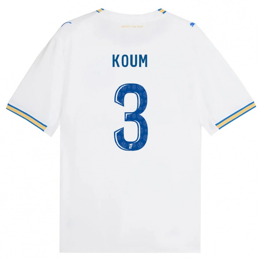 Danxen Enfant Maillot Alexi Koum #3 Bleu Dodger Blanc Tenues Domicile 2026/27 T-Shirt