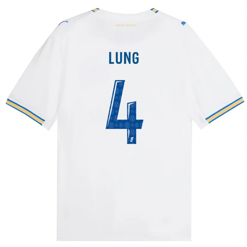 Danxen Enfant Maillot Sacha Lung #4 Bleu Dodger Blanc Tenues Domicile 2026/27 T-Shirt