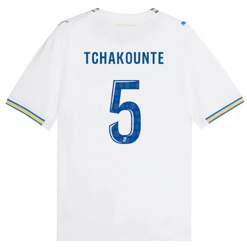 Danxen Enfant Maillot Annaëlle Tchakounté #5 Bleu Dodger Blanc Tenues Domicile 2026/27 T-Shirt