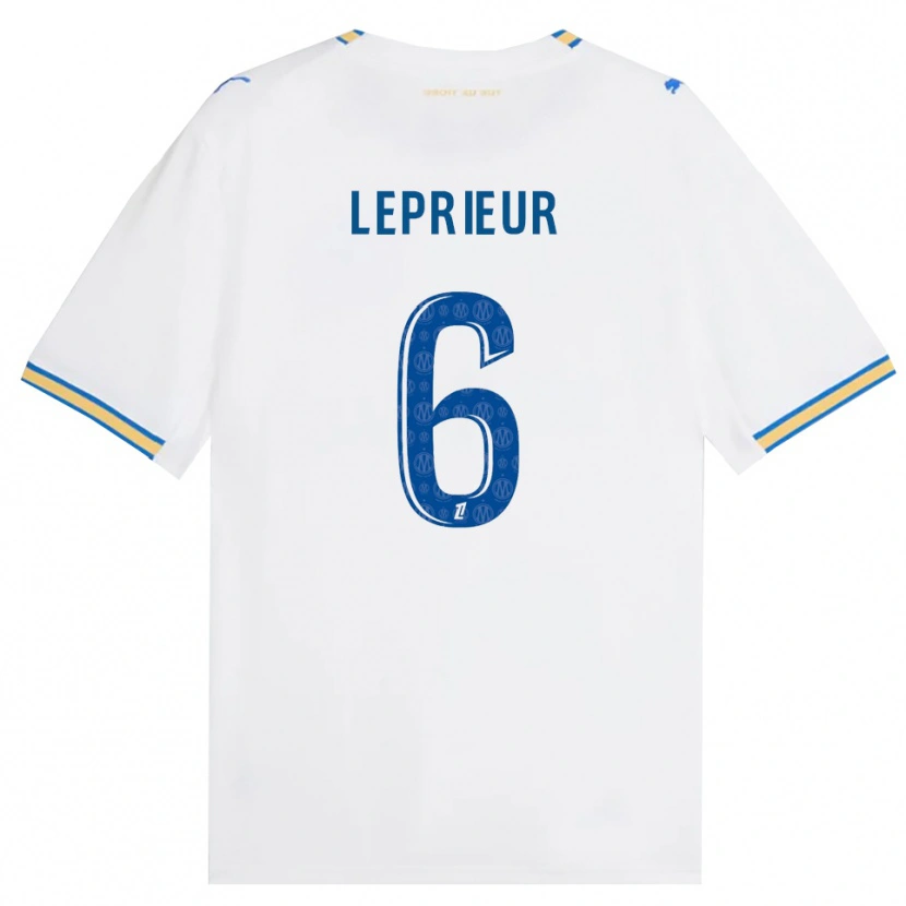 Danxen Enfant Maillot Eliott Leprieur #6 Bleu Dodger Blanc Tenues Domicile 2026/27 T-Shirt
