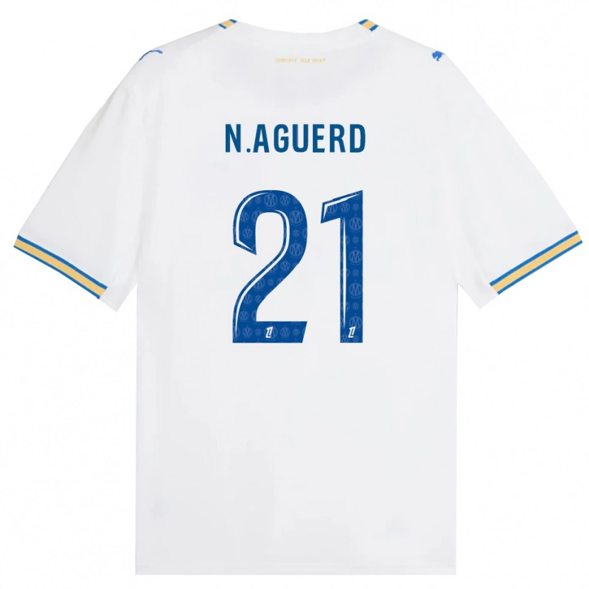 Danxen Enfant Maillot Nayef Aguerd #21 Bleu Dodger Blanc Tenues Domicile 2026/27 T-Shirt