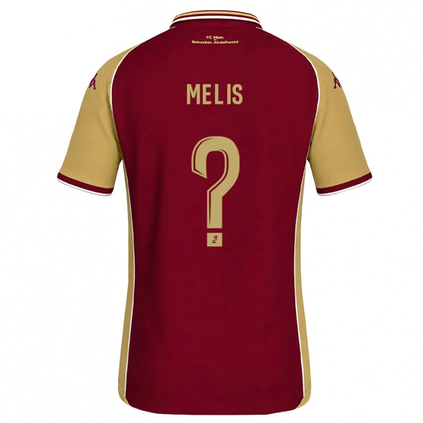 Danxen Enfant Maillot Antonin Melis #0 Goldenrod Rouge Foncé Tenues Domicile 2026/27 T-Shirt