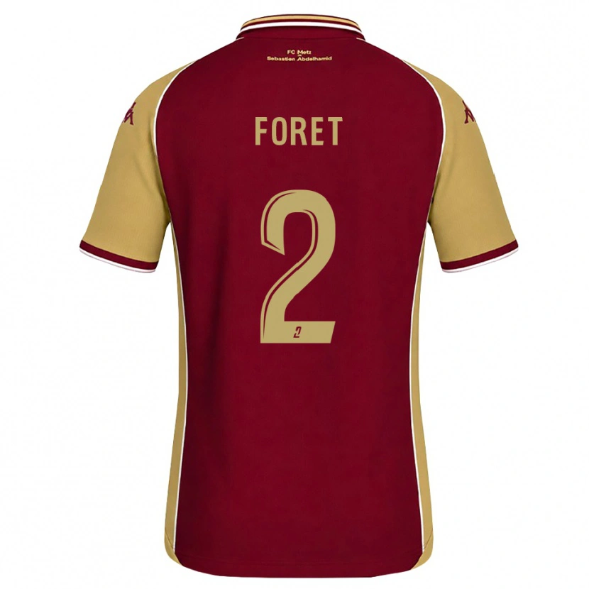 Danxen Enfant Maillot Adam Foret #2 Goldenrod Rouge Foncé Tenues Domicile 2026/27 T-Shirt
