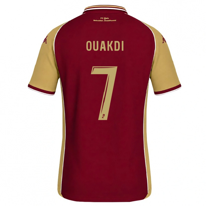 Danxen Enfant Maillot Mehdi Ouakdi #7 Goldenrod Rouge Foncé Tenues Domicile 2026/27 T-Shirt