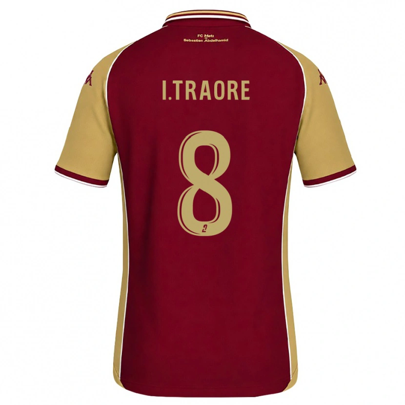 Danxen Enfant Maillot Ismaël Traoré #8 Goldenrod Rouge Foncé Tenues Domicile 2026/27 T-Shirt