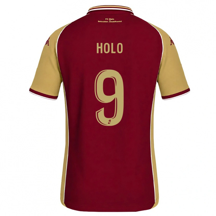 Danxen Enfant Maillot Mathis Holo #9 Goldenrod Rouge Foncé Tenues Domicile 2026/27 T-Shirt