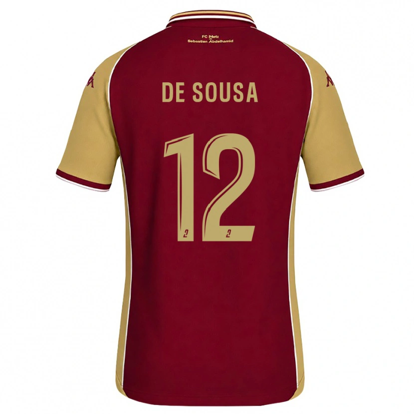 Danxen Enfant Maillot Jackson De Sousa #12 Goldenrod Rouge Foncé Tenues Domicile 2026/27 T-Shirt