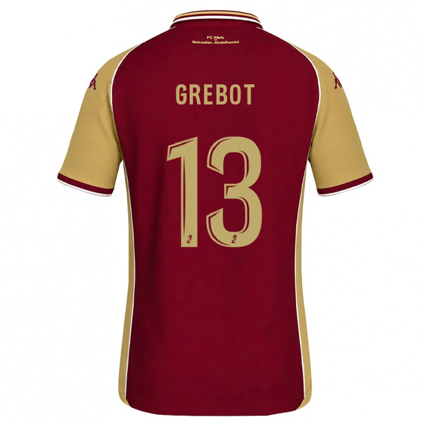 Danxen Enfant Maillot Leny Grebot #13 Goldenrod Rouge Foncé Tenues Domicile 2026/27 T-Shirt