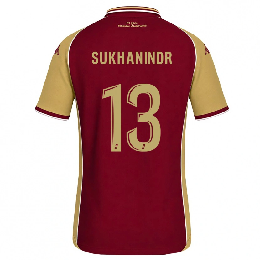 Danxen Enfant Maillot Suparith Sukhanindr #13 Goldenrod Rouge Foncé Tenues Domicile 2026/27 T-Shirt