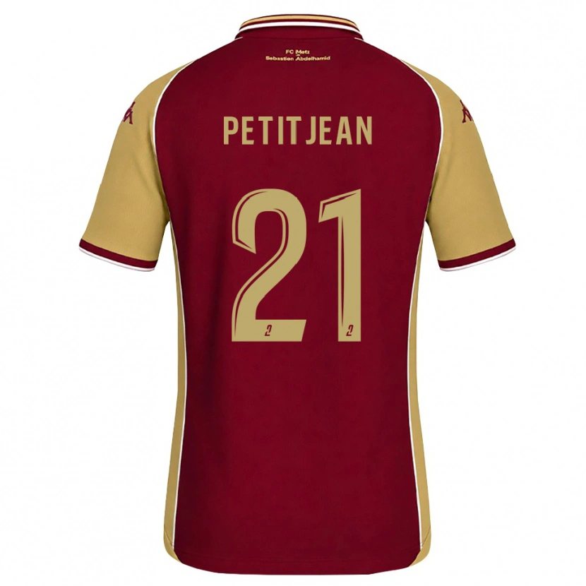 Danxen Enfant Maillot Clara Petitjean #21 Goldenrod Rouge Foncé Tenues Domicile 2026/27 T-Shirt