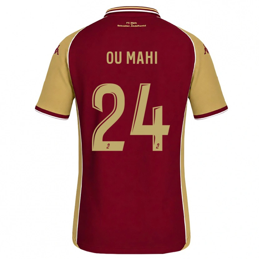 Danxen Enfant Maillot Inès Ou Mahi #24 Goldenrod Rouge Foncé Tenues Domicile 2026/27 T-Shirt