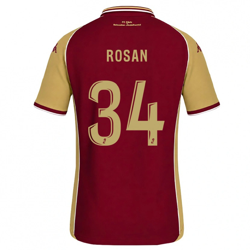Danxen Enfant Maillot Kaylia Rosan #34 Goldenrod Rouge Foncé Tenues Domicile 2026/27 T-Shirt