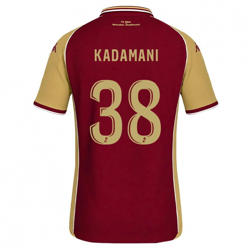 Danxen Enfant Maillot Hamza Kadamani #38 Goldenrod Rouge Foncé Tenues Domicile 2026/27 T-Shirt