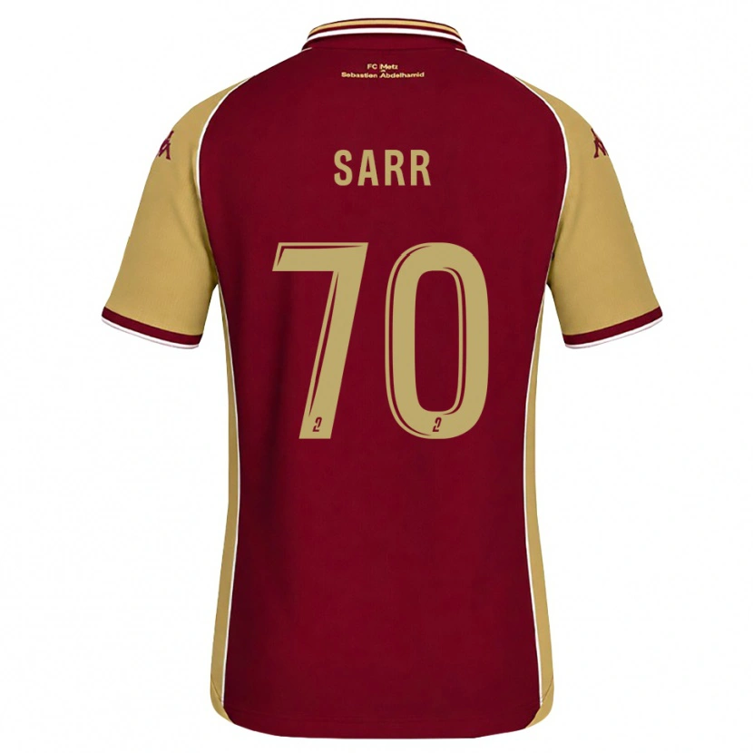 Danxen Enfant Maillot Bouna Sarr #70 Goldenrod Rouge Foncé Tenues Domicile 2026/27 T-Shirt