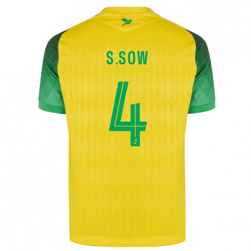 Danxen Enfant Maillot Saïdou Sow #4 Jaune Vert Rouge Tenues Domicile 2026/27 T-Shirt