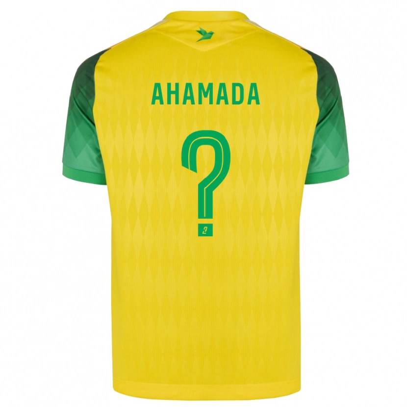 Danxen Enfant Maillot Houssam Ahamada #0 Jaune Vert Rouge Tenues Domicile 2026/27 T-Shirt