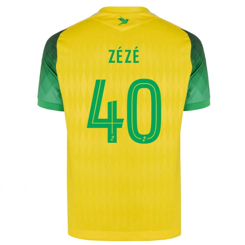 Danxen Enfant Maillot Yanel Zézé #40 Jaune Vert Rouge Tenues Domicile 2026/27 T-Shirt