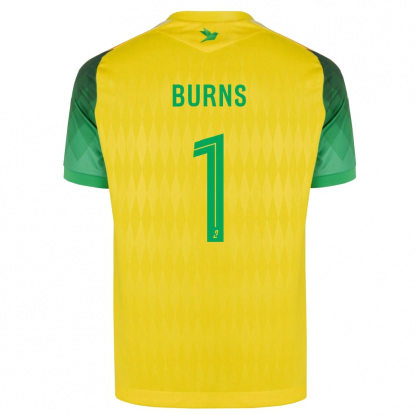 Danxen Enfant Maillot Emily Burns #1 Jaune Vert Rouge Tenues Domicile 2026/27 T-Shirt