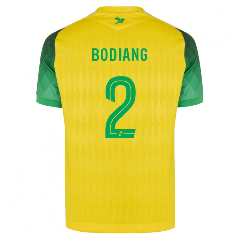 Danxen Enfant Maillot Moutanabi Bodiang #2 Jaune Vert Rouge Tenues Domicile 2026/27 T-Shirt