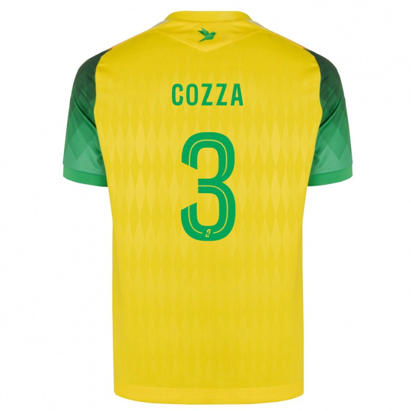 Danxen Enfant Maillot Nicolas Cozza #3 Jaune Vert Rouge Tenues Domicile 2026/27 T-Shirt