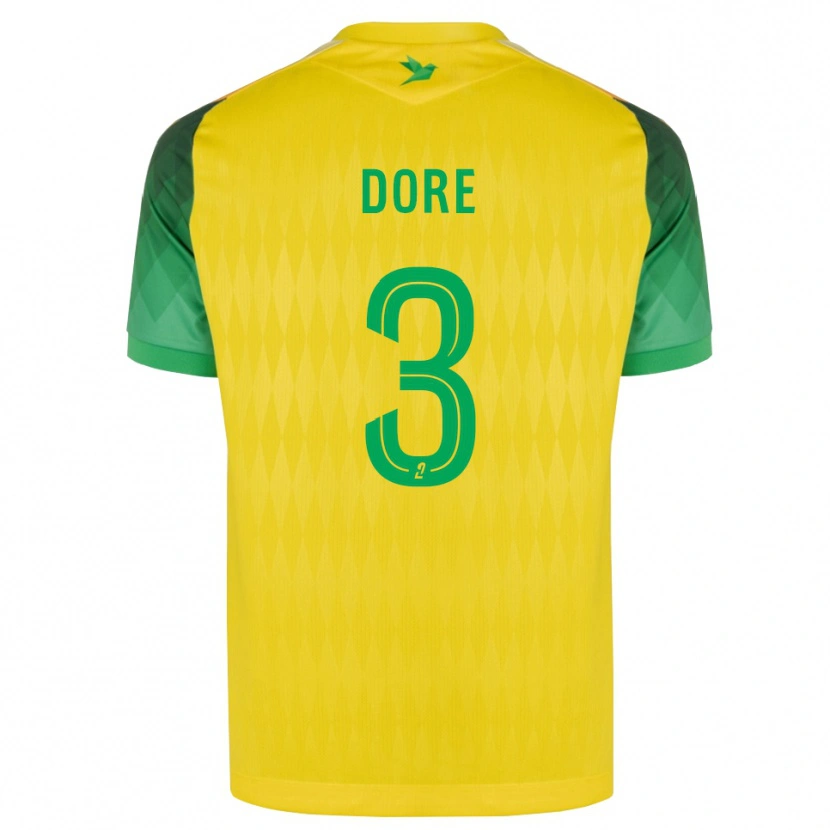 Danxen Enfant Maillot Louis Dore #3 Jaune Vert Rouge Tenues Domicile 2026/27 T-Shirt