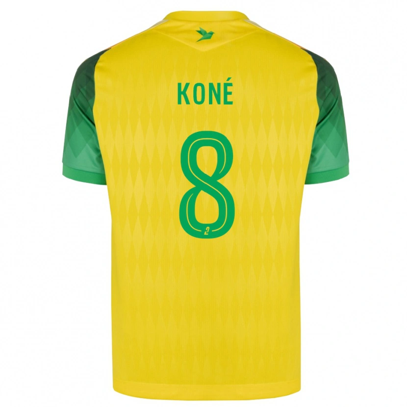 Danxen Enfant Maillot Kassoum Koné #8 Jaune Vert Rouge Tenues Domicile 2026/27 T-Shirt