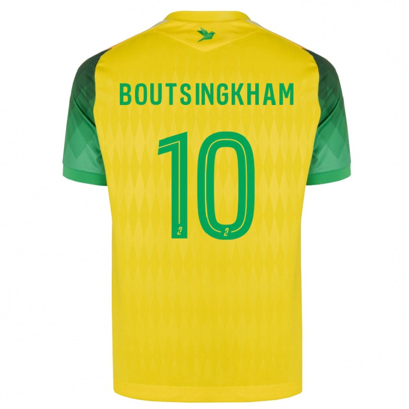 Danxen Enfant Maillot Hugo Boutsingkham #10 Jaune Vert Rouge Tenues Domicile 2026/27 T-Shirt