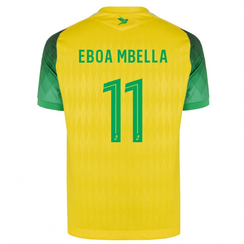 Danxen Enfant Maillot Eden Eboa Mbella #11 Jaune Vert Rouge Tenues Domicile 2026/27 T-Shirt