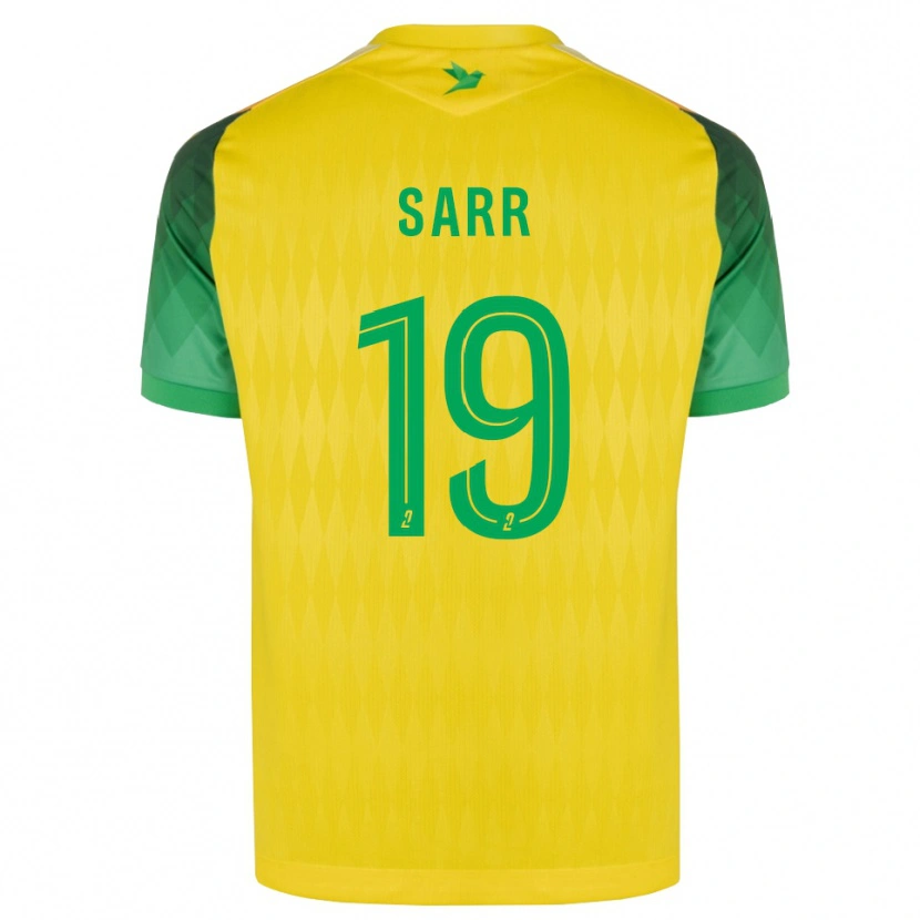 Danxen Enfant Maillot Ahmadou Sarr #19 Jaune Vert Rouge Tenues Domicile 2026/27 T-Shirt
