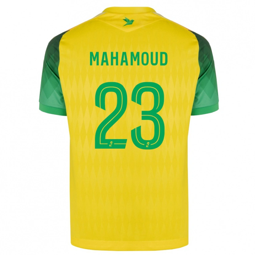 Danxen Enfant Maillot Adel Mahamoud #23 Jaune Vert Rouge Tenues Domicile 2026/27 T-Shirt