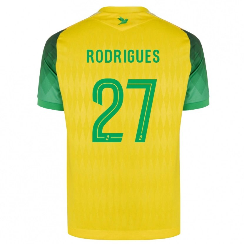 Danxen Enfant Maillot Nelly Rodrigues #27 Jaune Vert Rouge Tenues Domicile 2026/27 T-Shirt