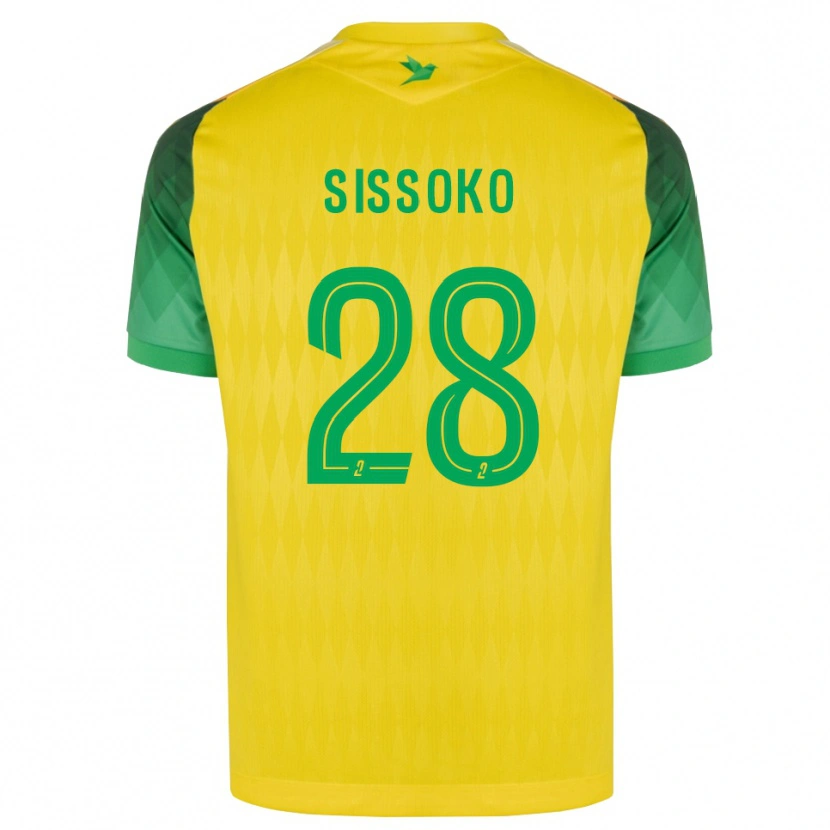 Danxen Enfant Maillot Ibrahima Sissoko #28 Jaune Vert Rouge Tenues Domicile 2026/27 T-Shirt
