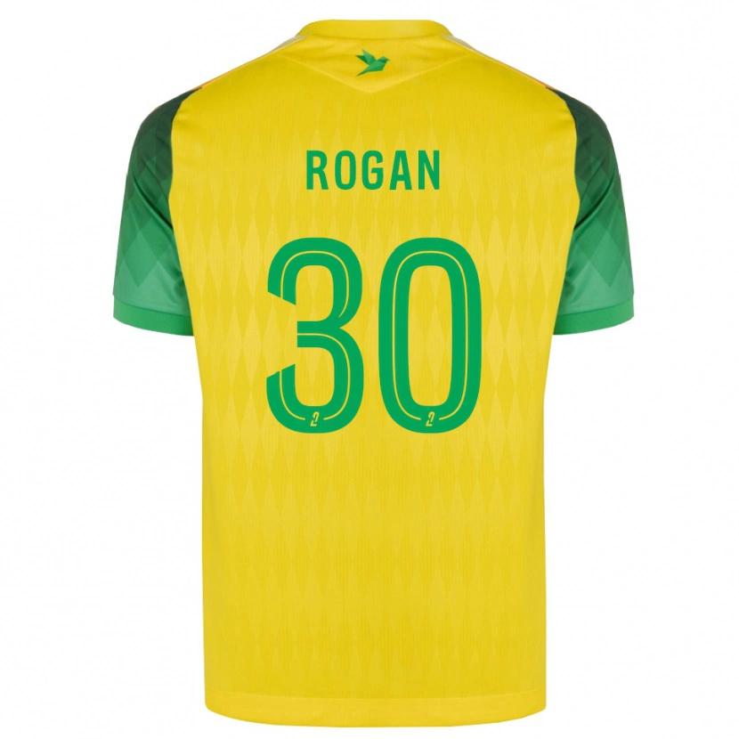 Danxen Enfant Maillot Manja Rogan #30 Jaune Vert Rouge Tenues Domicile 2026/27 T-Shirt