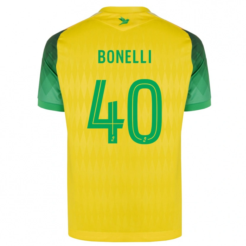 Danxen Enfant Maillot Lucas Bonelli #40 Jaune Vert Rouge Tenues Domicile 2026/27 T-Shirt
