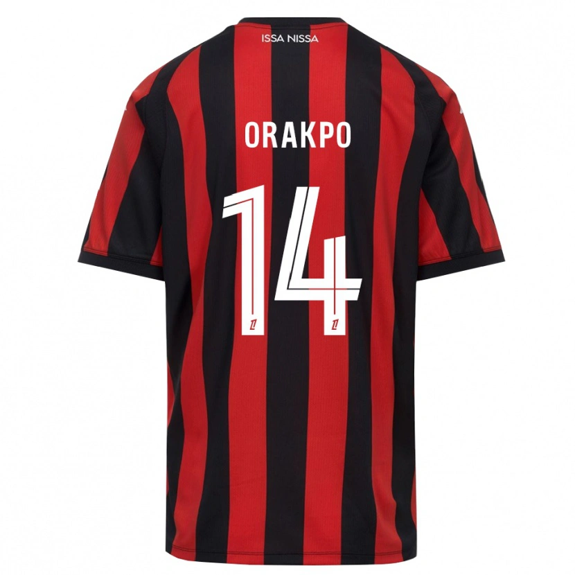 Danxen Enfant Maillot Victor Orakpo #14 Rouge Noir Blanc Tenues Domicile 2026/27 T-Shirt
