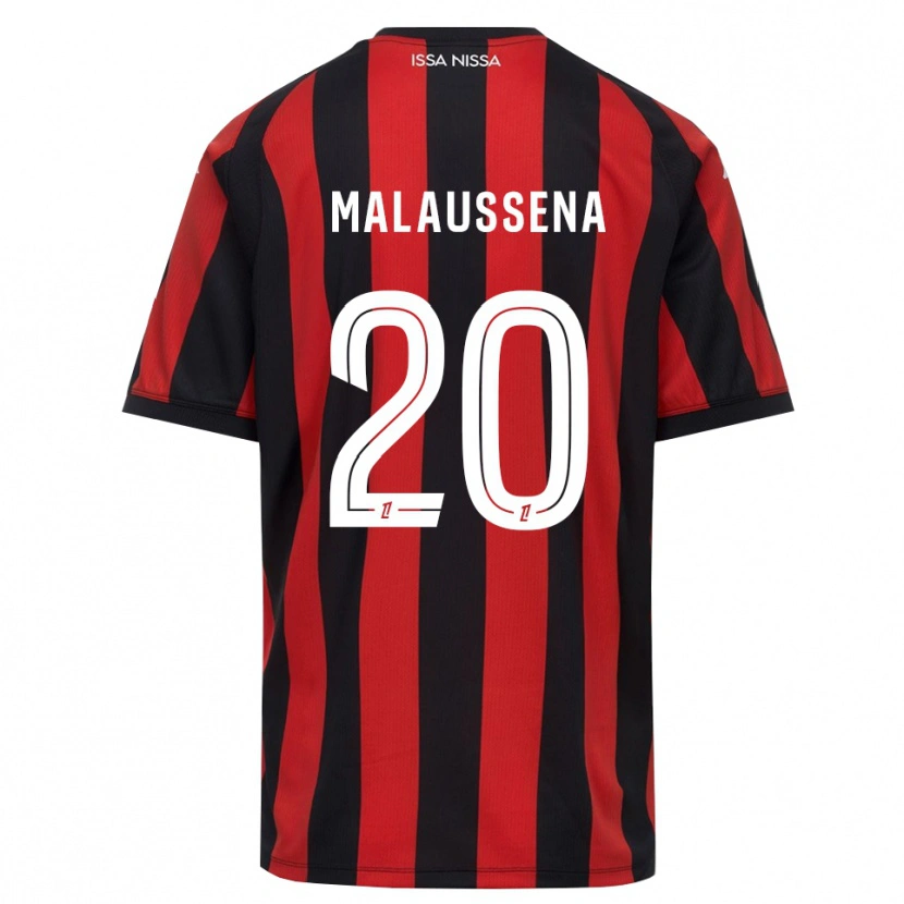 Danxen Enfant Maillot Angela Malaussena #20 Rouge Noir Blanc Tenues Domicile 2026/27 T-Shirt