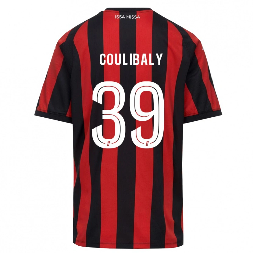 Danxen Enfant Maillot Djibril Coulibaly #39 Rouge Noir Blanc Tenues Domicile 2026/27 T-Shirt