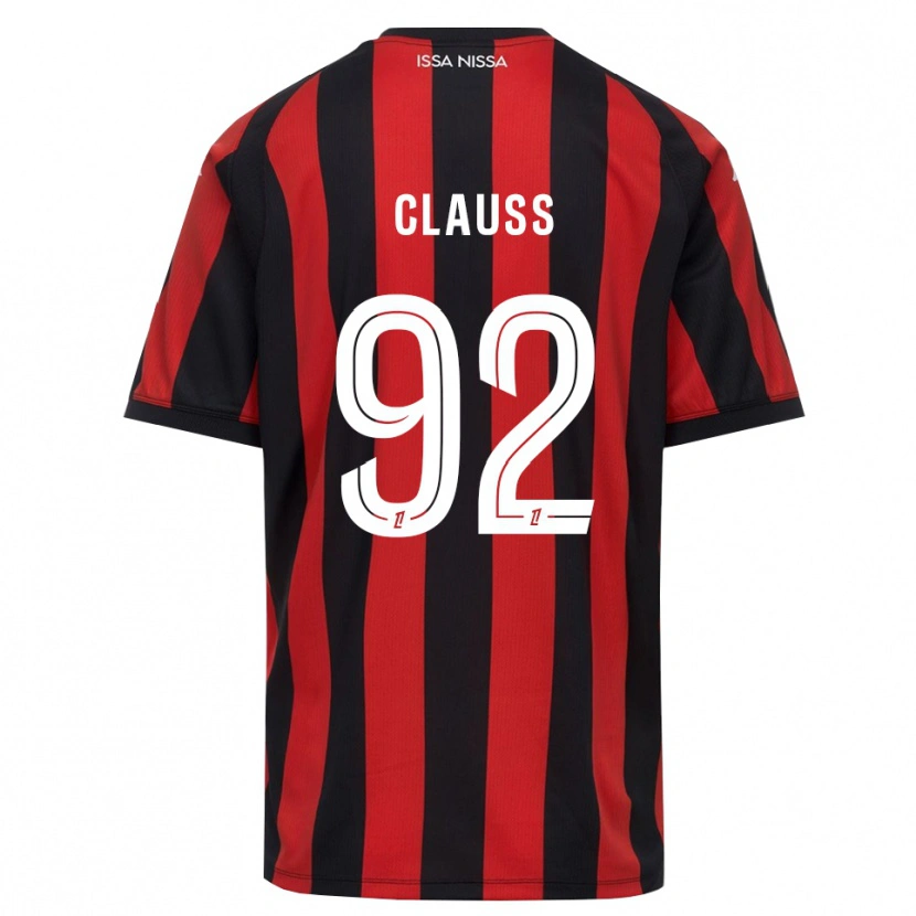 Danxen Enfant Maillot Jonathan Clauss #92 Rouge Noir Blanc Tenues Domicile 2026/27 T-Shirt
