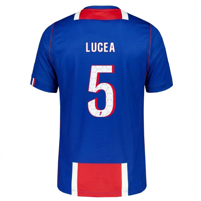 Danxen Enfant Maillot Dimitri Lucea #5 Rouge Blanc Bleu Tenues Domicile 2026/27 T-Shirt