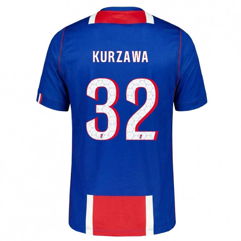 Danxen Enfant Maillot Layvin Kurzawa #32 Rouge Blanc Bleu Tenues Domicile 2026/27 T-Shirt