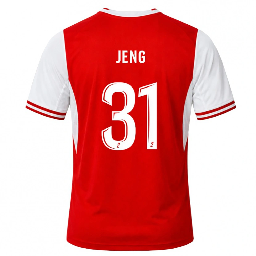 Danxen Enfant Maillot Malcolm Jeng #31 Rouge Blanc Tenues Domicile 2026/27 T-Shirt