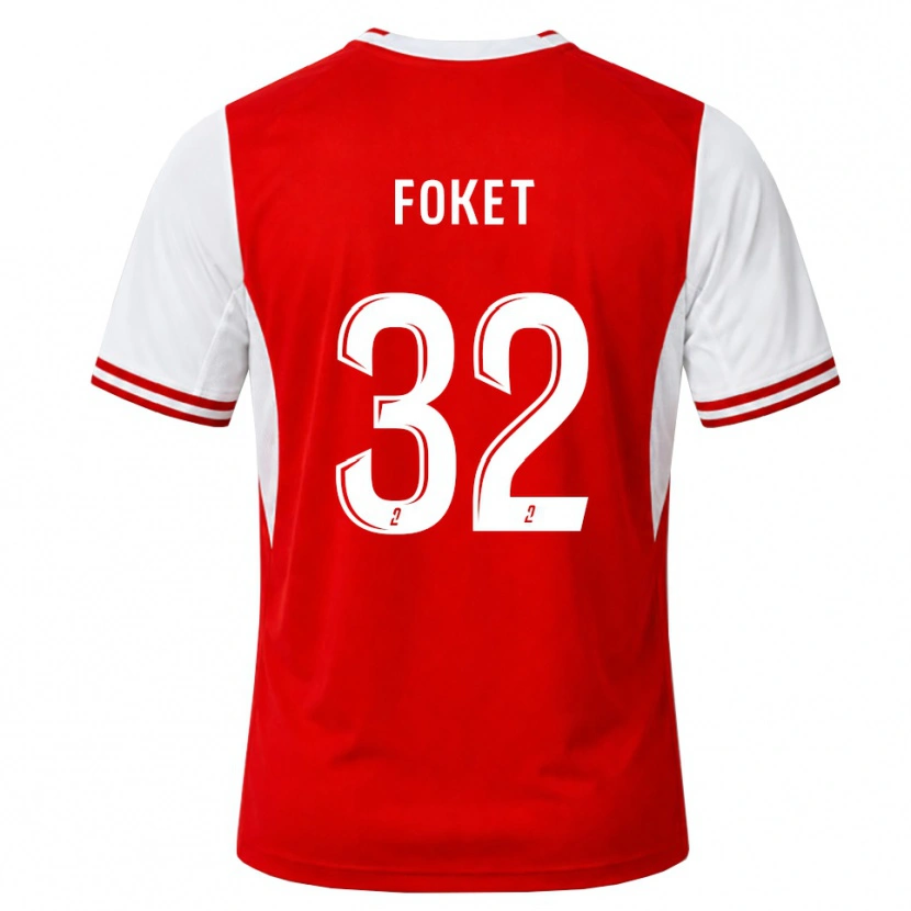 Danxen Enfant Maillot Thomas Foket #32 Rouge Blanc Tenues Domicile 2026/27 T-Shirt