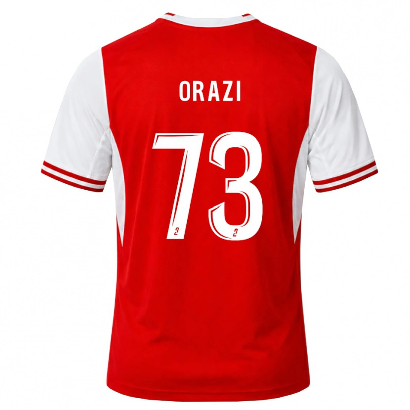 Danxen Enfant Maillot Ike Orazi #73 Rouge Blanc Tenues Domicile 2026/27 T-Shirt