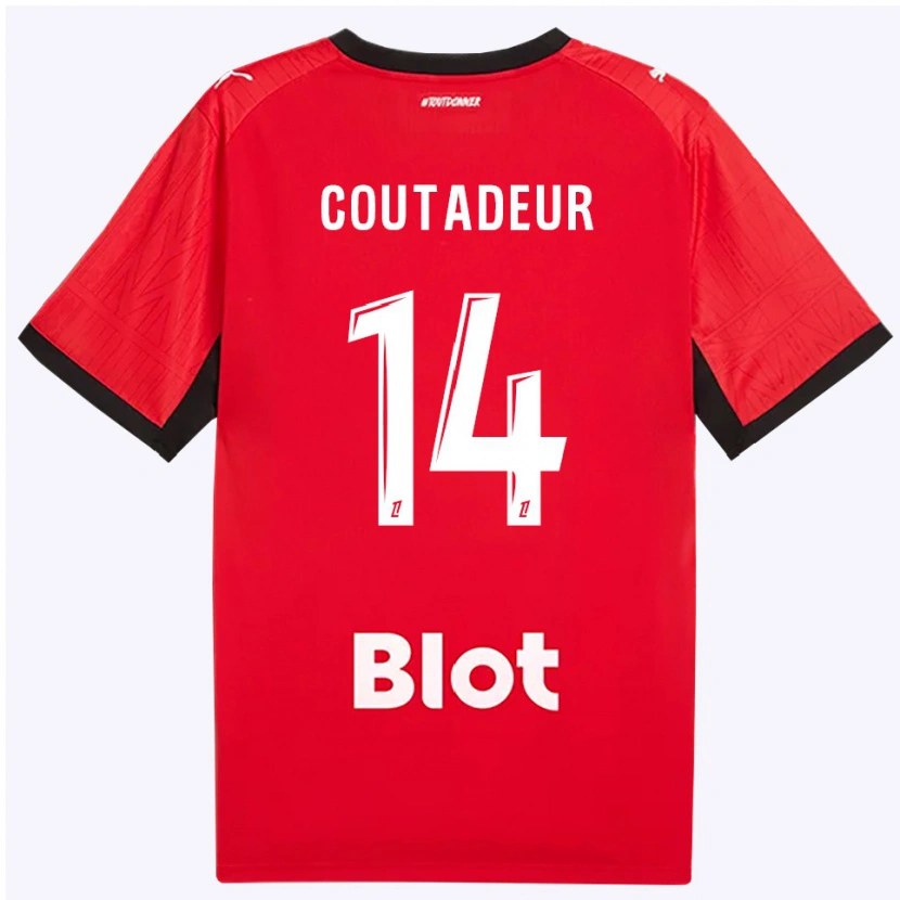 Danxen Enfant Maillot Diego Coutadeur #14 Rouge Noir Blanc Tenues Domicile 2026/27 T-Shirt