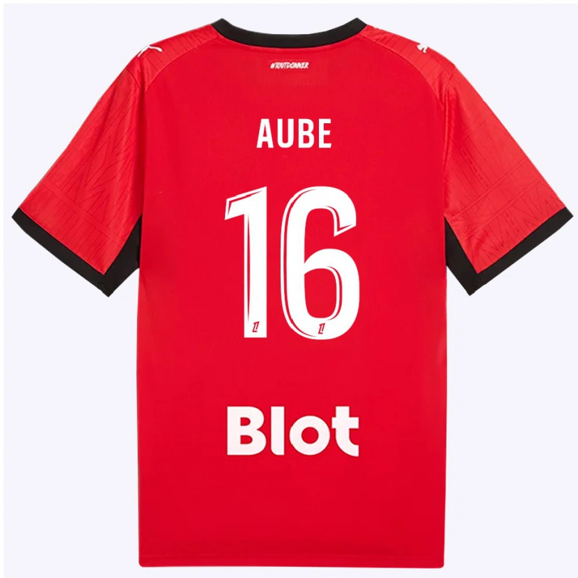 Danxen Enfant Maillot Yanis Aube #16 Rouge Noir Blanc Tenues Domicile 2026/27 T-Shirt