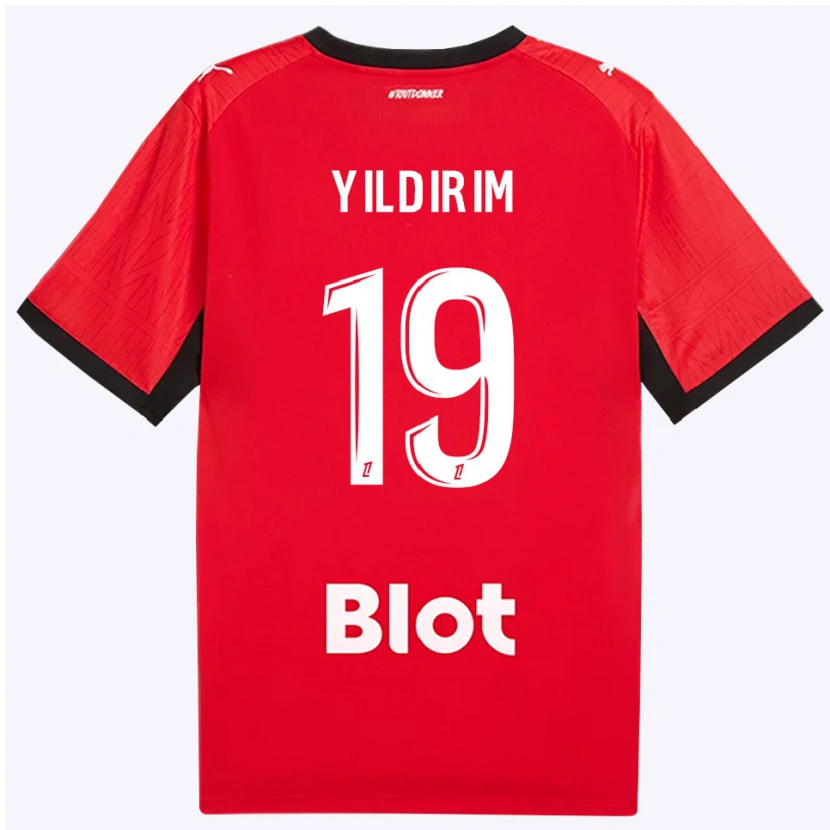 Danxen Enfant Maillot Bertuğ Yıldırım #19 Rouge Noir Blanc Tenues Domicile 2026/27 T-Shirt