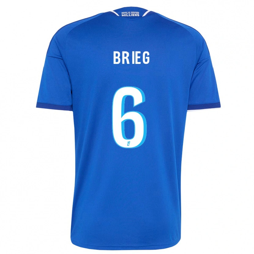 Danxen Enfant Maillot Redouan Brieg #6 Bleu Royal Blanc Tenues Domicile 2026/27 T-Shirt